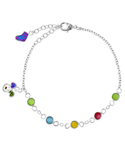 Snowdog Colorful Stones Charm Bracelet - Rhona Sutton Jewellery