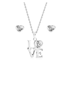 Beatrix Potter Peter Rabbit LOVE Pendant and Earring Set - Rhona Sutton Jewellery