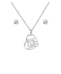 Beatrix Potter Peter Rabbit Hop Pendant and Cubic Zirconia Earring Set - Rhona Sutton Jewellery