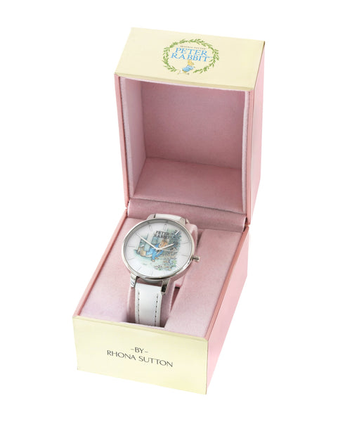 Beatrix Potter Ladies Peter Rabbit Steel and Leather Watch - Rhona Sutton Jewellery