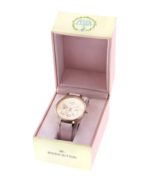 Beatrix Potter Ladies Three Bunnies Steel and Leather Watch - Rhona Sutton Jewellery