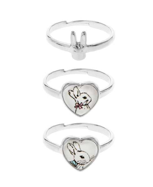 Beatrix Potter Peter Rabbit Set of 3 Rings - Rhona Sutton Jewellery