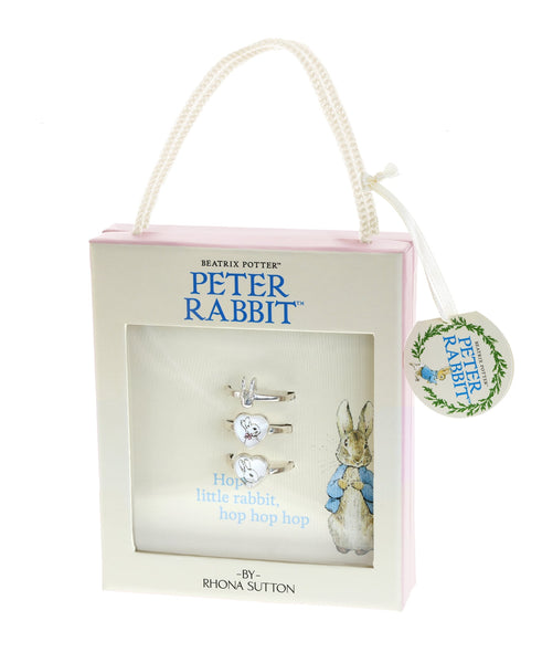 Beatrix Potter Peter Rabbit Set of 3 Rings - Rhona Sutton Jewellery