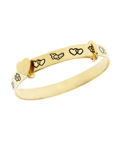 Beatrix Potter Gold Plated Sterling Silver Expander Bangle Bracelet - Rhona Sutton Jewellery