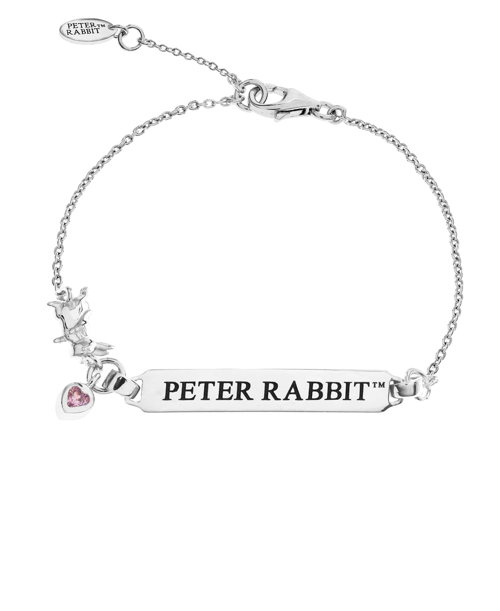 Beatrix Potter Sterling Silver Peter Rabbit ID Charm Bracelet - Rhona Sutton Jewellery
