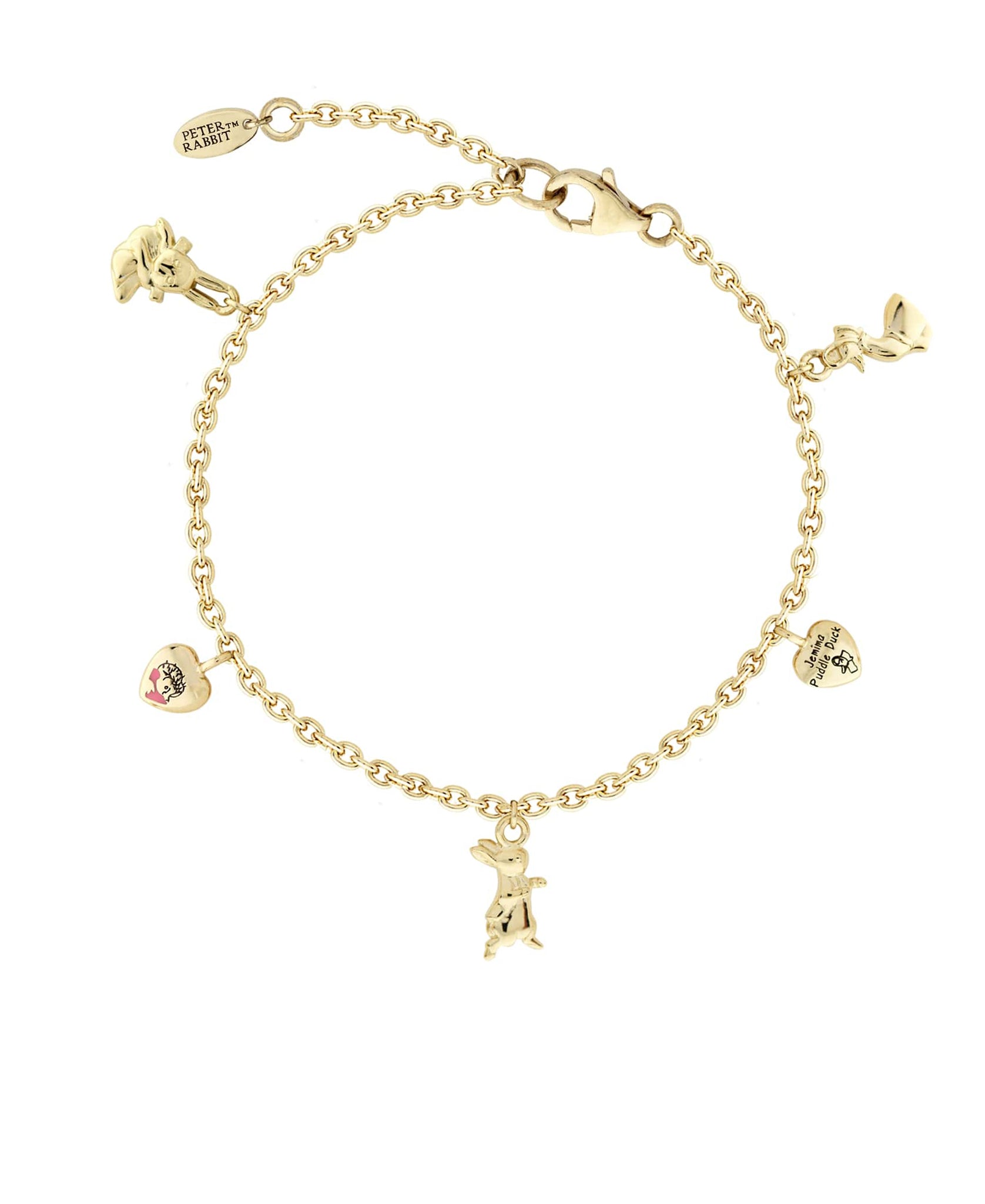 Beatrix Potter Gold Plated Sterling Silver Charm Bracelet - Rhona Sutton Jewellery