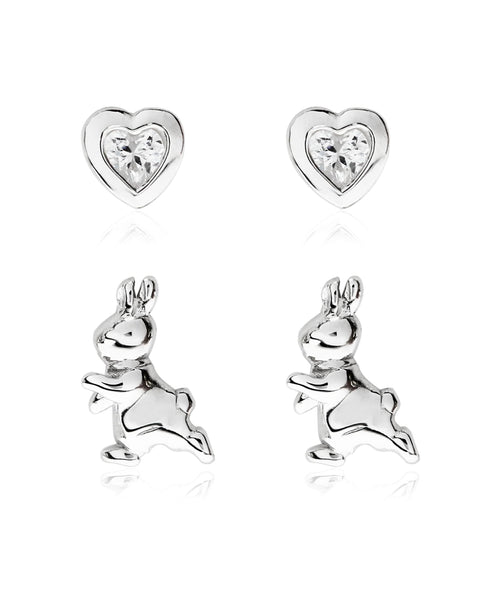 Beatrix Potter Sterling Silver Peter Rabbit Set of 2 Stud Earrings - Rhona Sutton Jewellery