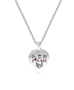 Beatrix Potter Sterling Silver Three Bunnies Heart Locket Necklace - Rhona Sutton Jewellery