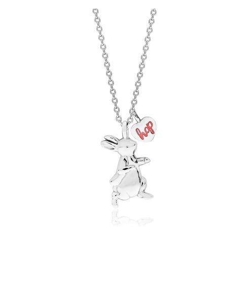 Beatrix Potter Sterling Silver Peter Rabbit Pendant Necklace with Charm - Rhona Sutton Jewellery