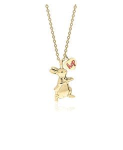 Beatrix Potter Sterling Silver Peter Rabbit Pendant Necklace with Charm - Rhona Sutton Jewellery
