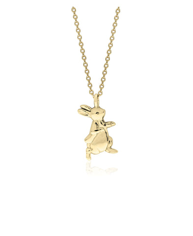 Beatrix Potter Gold Plated Sterling Silver Peter Rabbit Pendant Necklace - Rhona Sutton Jewellery