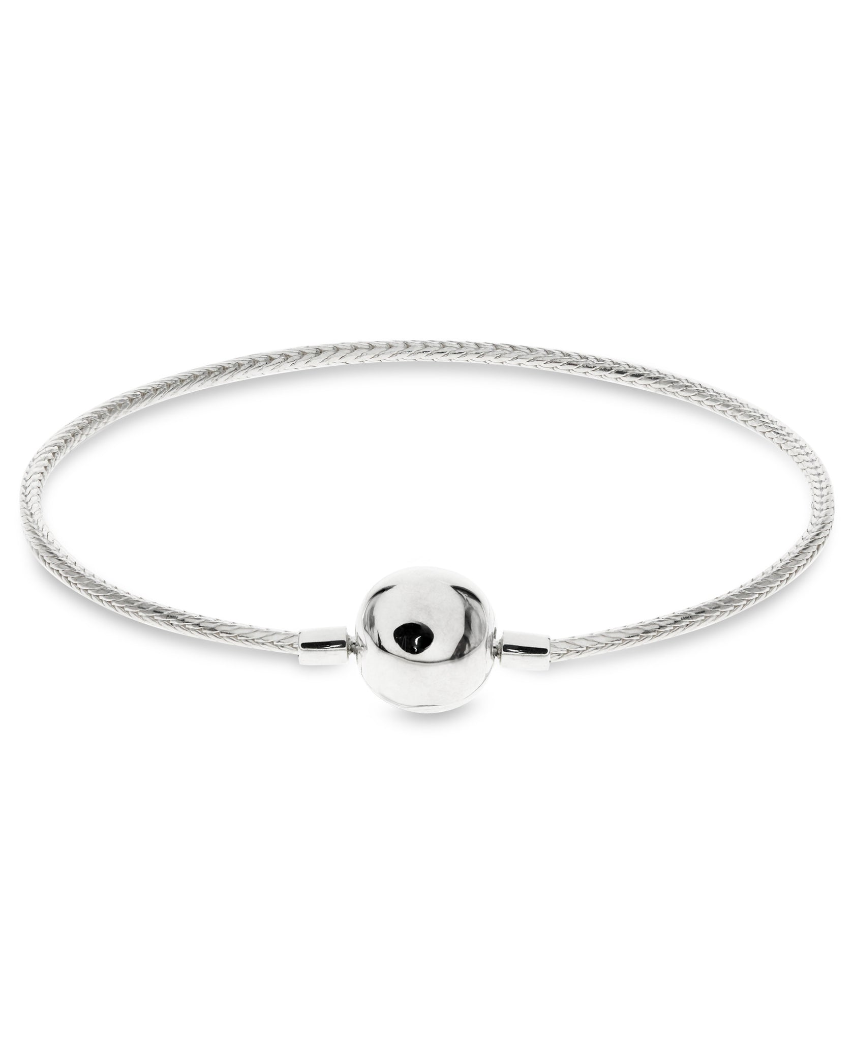 Children's Sterling Silver Snake Chain Charm Carrier Bracelet - Rhona Sutton Jewellery