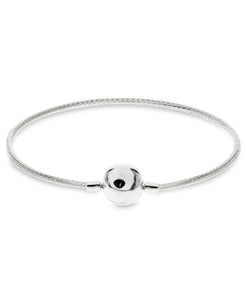Children's Sterling Silver Snake Chain Charm Carrier Bracelet - Rhona Sutton Jewellery