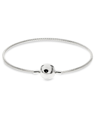 Children's Sterling Silver Snake Chain Charm Carrier Bracelet - Rhona Sutton Jewellery