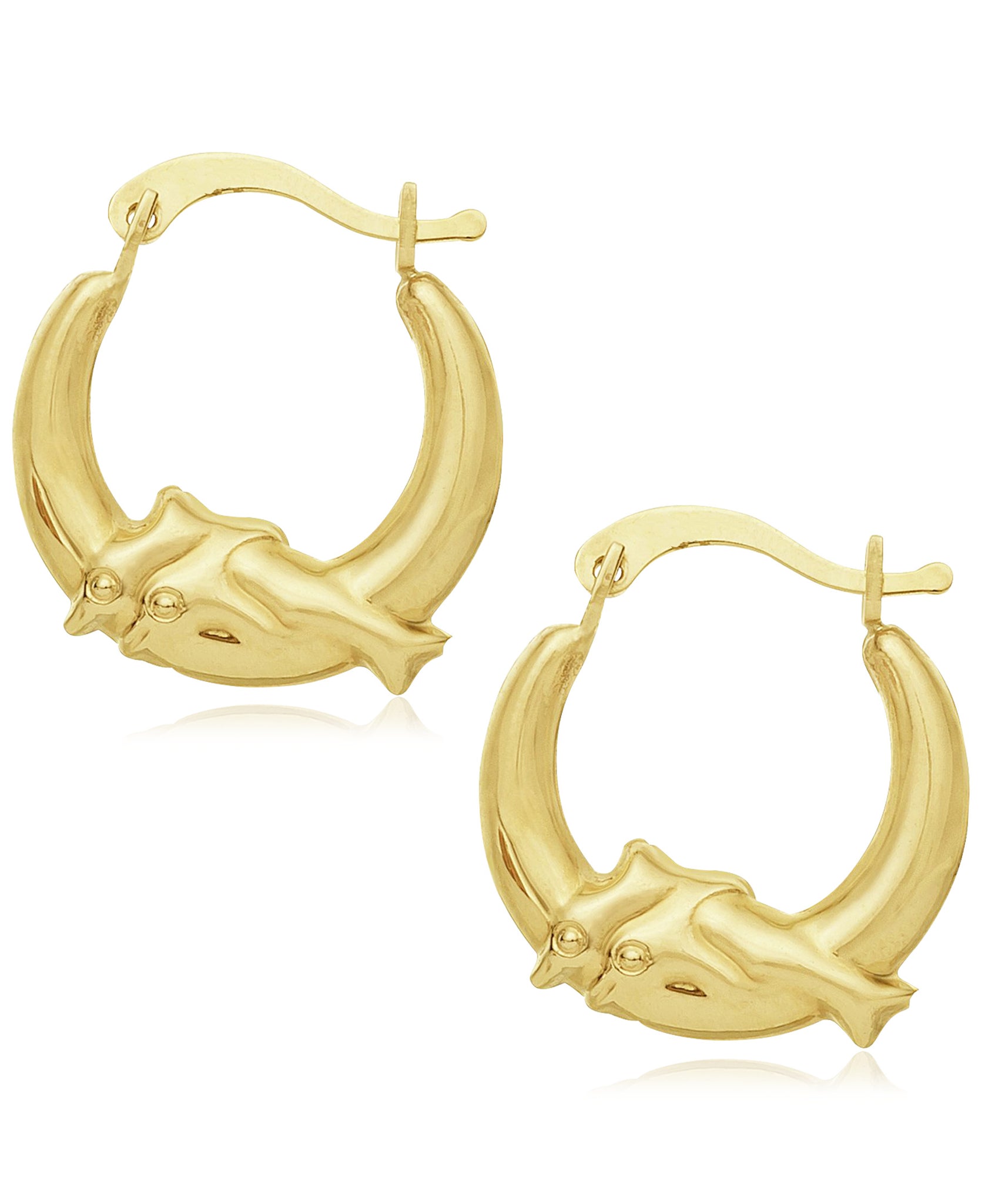 Children's 10K Gold Dolphin Hoop Earrings - Rhona Sutton Jewellery