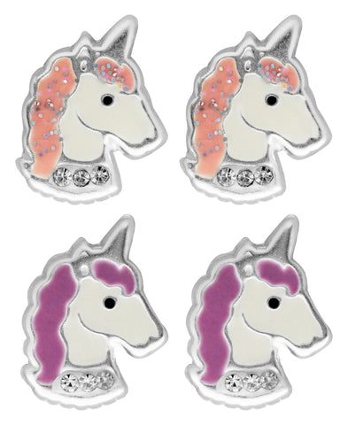 Children's Sterling Silver Unicorn Stud Earrings - Set of 2 - Rhona Sutton Jewellery