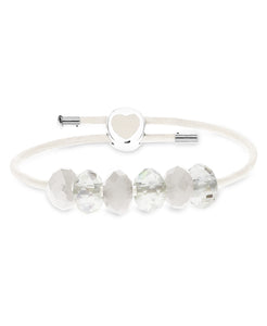 Children's Sterling Silver Premade Heart Clasp Charm Bracelet - Rhona Sutton Jewellery