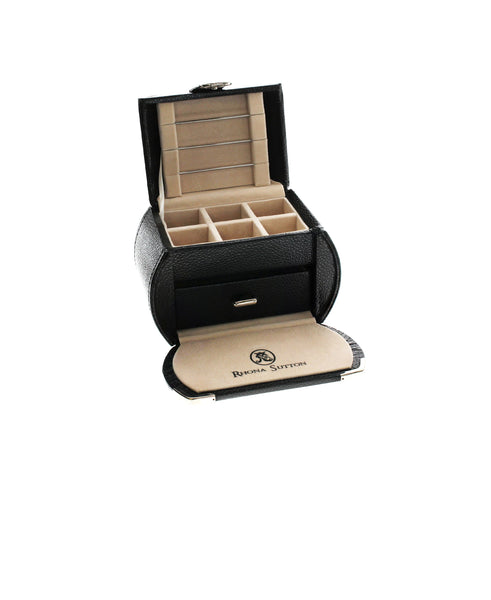 Black Miniature Rounded Jewelry Case - Rhona Sutton Jewellery