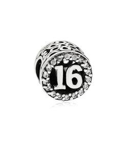 Cubic Zirconia Birthday Bead Charms in Sterling Silver (5 styles) - Rhona Sutton Jewellery
