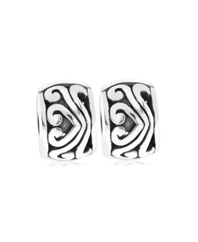 2-Pc. Set Sterling Silver Filigree Stopper Bead Charms (3 colors) - Rhona Sutton Jewellery
